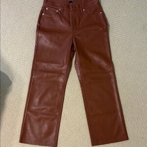 J.Crew Charley kickout cropped pant in faux leather